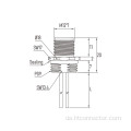 M12 5-Kern-Wasserköpfe wasserdichte Stecker